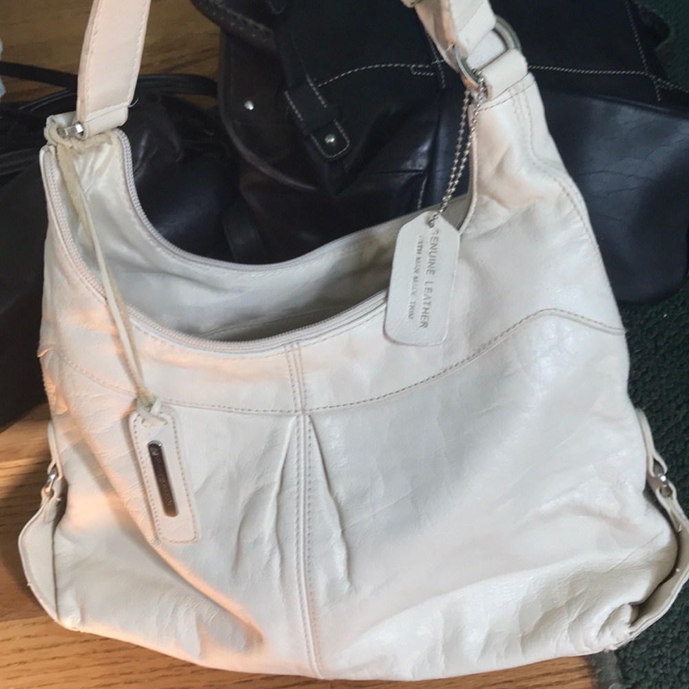 Worthington Off White Leather Bag